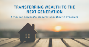 A small model house sits on the edge of a wooden deck with a sunset in the distant horizon in the background, illustrating the blog post, “What Is Generational Wealth & Generational Wealth Transfer Tips.”